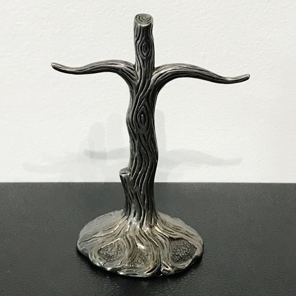 Godinger Silver Plate Tree Jewelry Stand Branch Bracelet Earring Ring Display - Picture 4 of 11